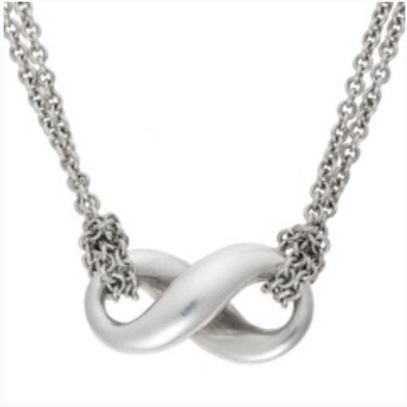 Tiffany & Co. 16" Sterling Silver Infinity Necklace in Box - Picture 5 of 8